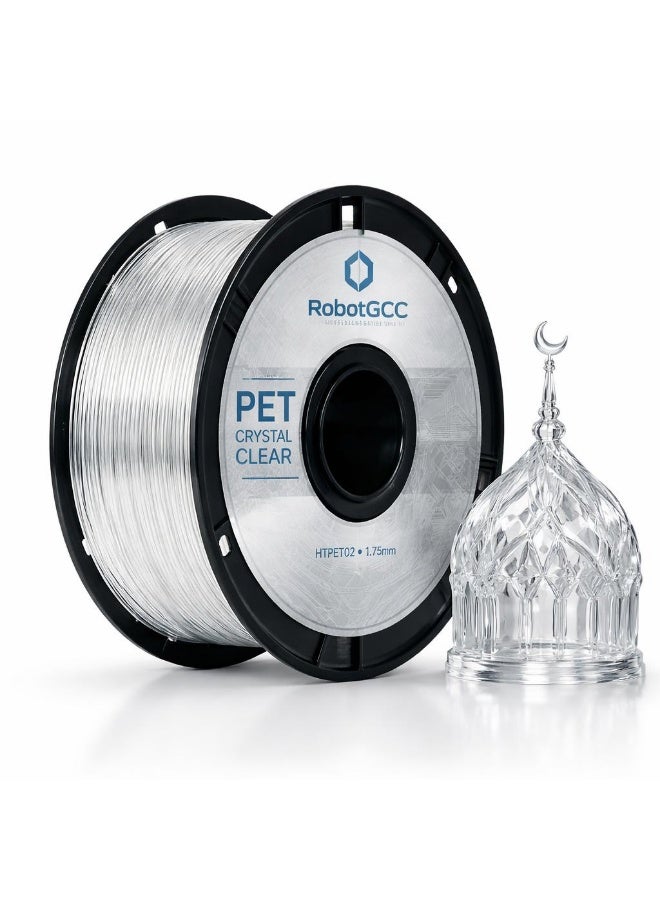 robotgcc PET Crystal Clear 3D Printer Filament 1.75mm Ultra Transparent High Strength Low Moisture Engineering Printing Material Durable FDM Filament for Functional Prototypes Architectural Models Lighting Designs and Advanced Manufacturing - Image 2