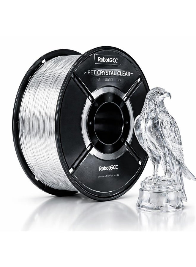 robotgcc PET Crystal Clear 3D Printer Filament 1.75mm Ultra Transparent High Strength Low Moisture Engineering Printing Material Durable FDM Filament for Functional Prototypes Architectural Models Lighting Designs and Advanced Manufacturing - Image 1