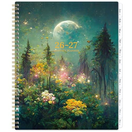 Pinchoco 20262027 Monthly PlannerCalendar Planner 20262027 JUL 2026 DEC 2027 9 x 11 18 Monthly Planners 2627 Monthly Calendar Planner with Spiral Binding Tabs Back Pocket - Image 1