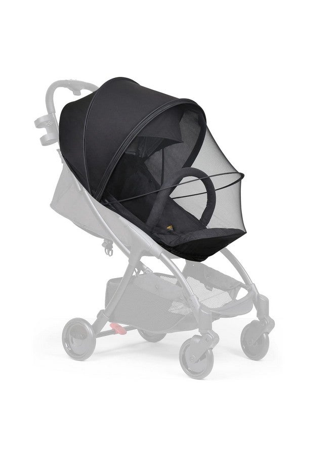 Beberoad Love Universal Stroller Sunshade & Mosquito Net 2-in-1 Stroller Cover UV Protection with 2-Way Zipper (Black) - Image 1