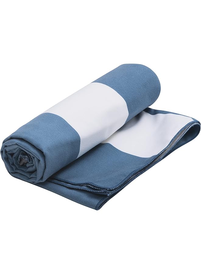 SEA TO SUMMIT Drylite Towel Lightweight Camping and Travel Towel XX Large (33 x 67 inches) Beach Blue Print - Image 1