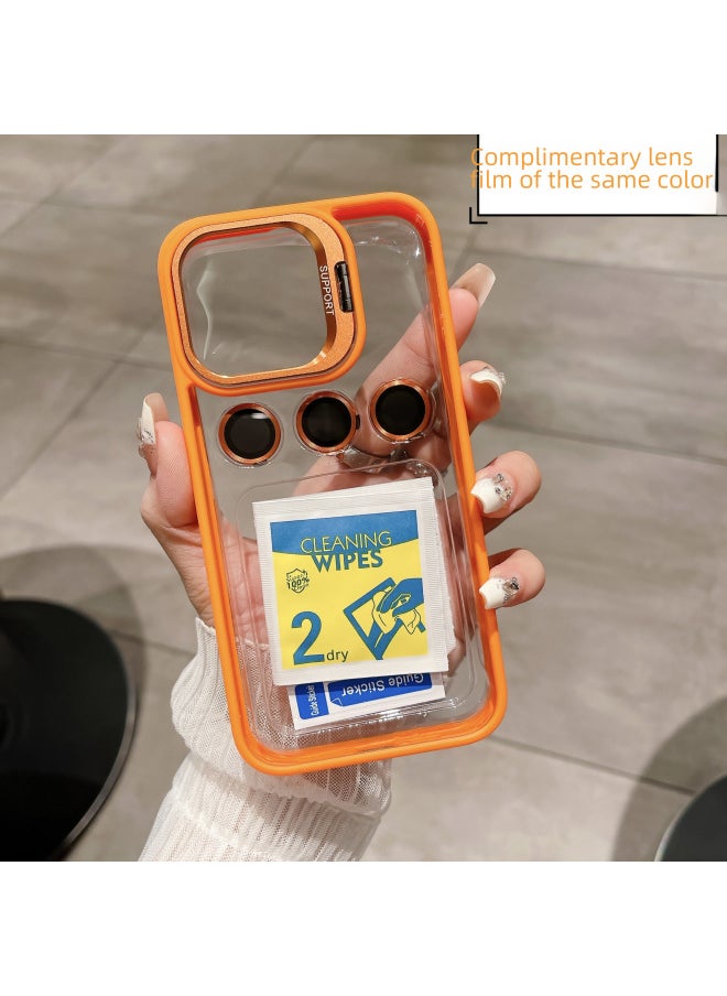 Generic - Digital Cputer/iphone Protective Case For IPhone Mini/13/13 Pro/13 Pro Max Pu Leather Material Slim Design Lightweight Stylish-Color:Bracket Transparent Missing Label 】-Applicable Model:iPhone 14 PR - Image 1