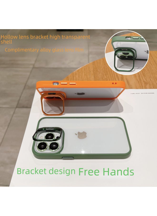 Generic - Digital Cputer/iphone Protective Case For IPhone Mini/13/13 Pro/13 Pro Max Pu Leather Material Slim Design Lightweight Stylish-Color:Bracket Transparent Missing Label 】-Applicable Model:iPhone 14 PR - Image 1