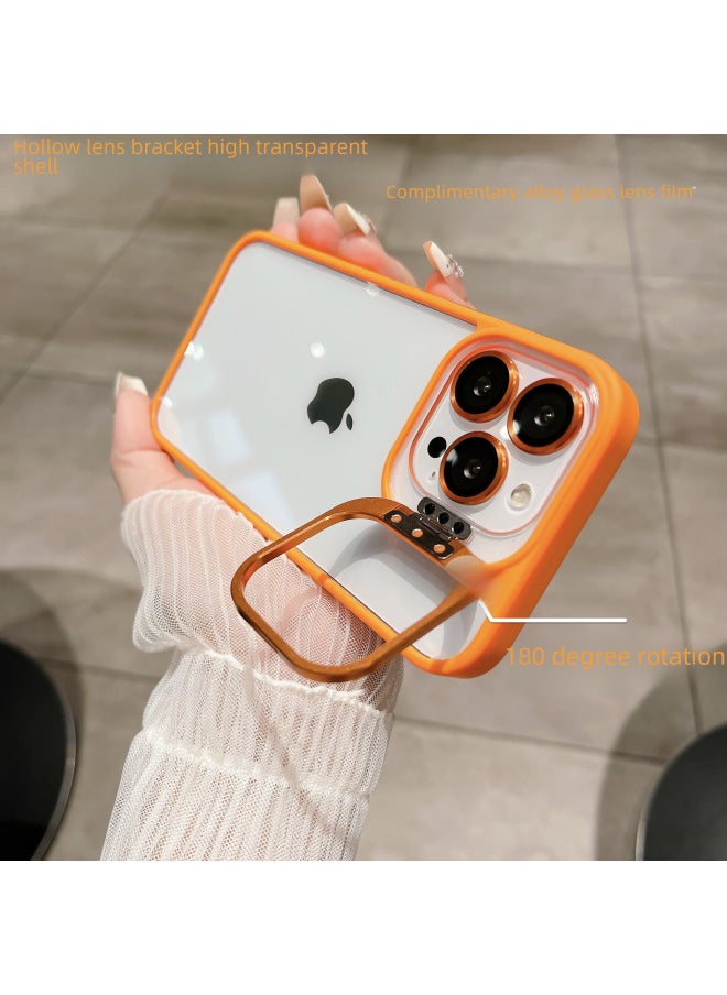 Generic - Digital Cputer/iphone Protective Case For IPhone Mini/13/13 Pro/13 Pro Max Pu Leather Material Slim Design Lightweight Stylish-Color:Bracket Transparent Missing Label 】-Applicable Model:iPhone 14 PR - Image 1