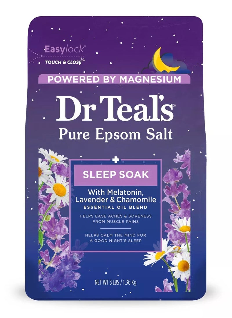 Dr Teal's - Pure Epsom Melatonin Sleep Soaking Bath Salt 1360 g - Image 1