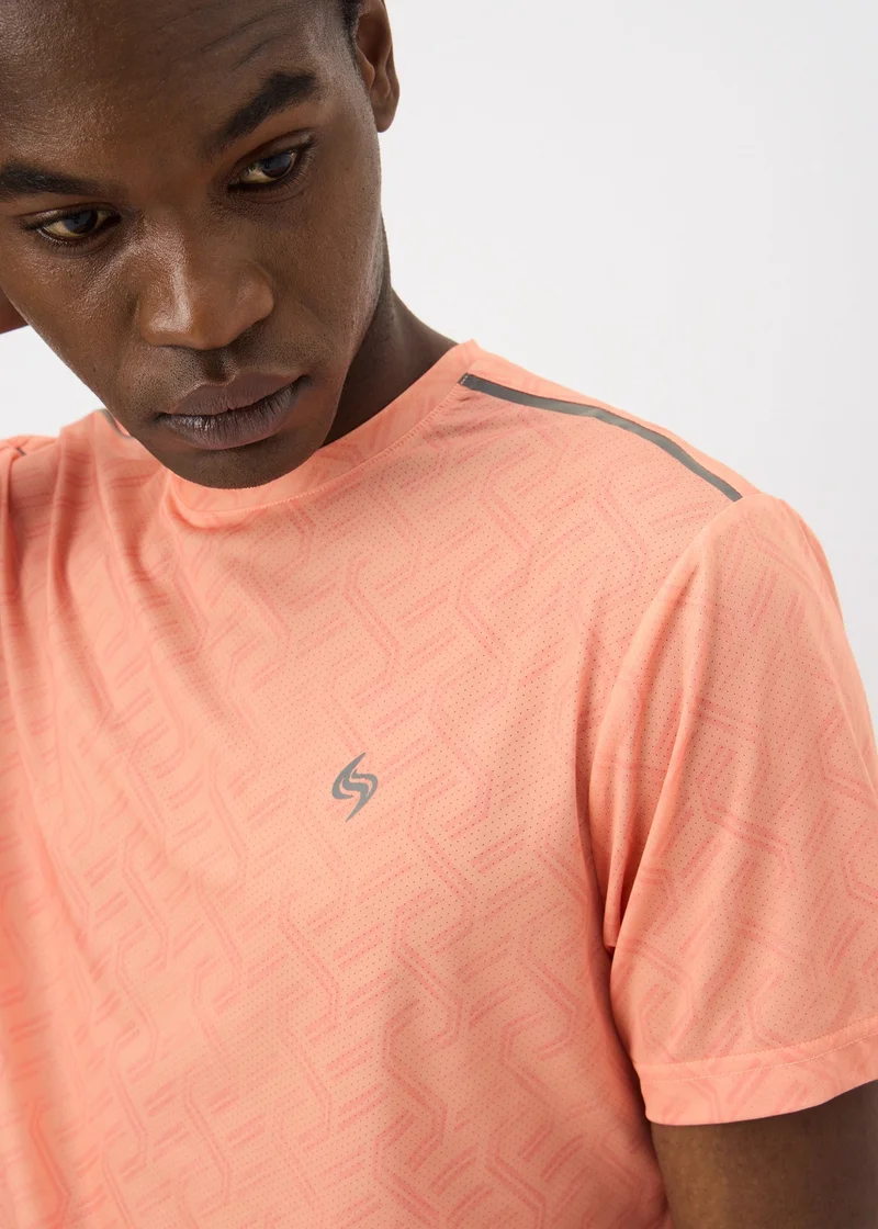 Matalan Souluxe Coral Chain Geo Sports T-Shirt