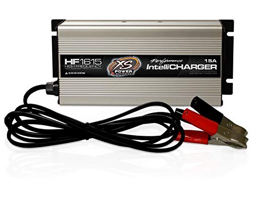 XS Power شاحن بطارية سيارة XS Power HF1615 AGM مع مؤشرات LED مدمجة - شاحن 16 فولت 15 أمبير محسن بواسطة المعالج الدقيق مع إيقاف تشغيل لمدة 10 ساعات ومروحة تبريد - 2.8 رطل، حماية من التحميل الزائد - Image 1