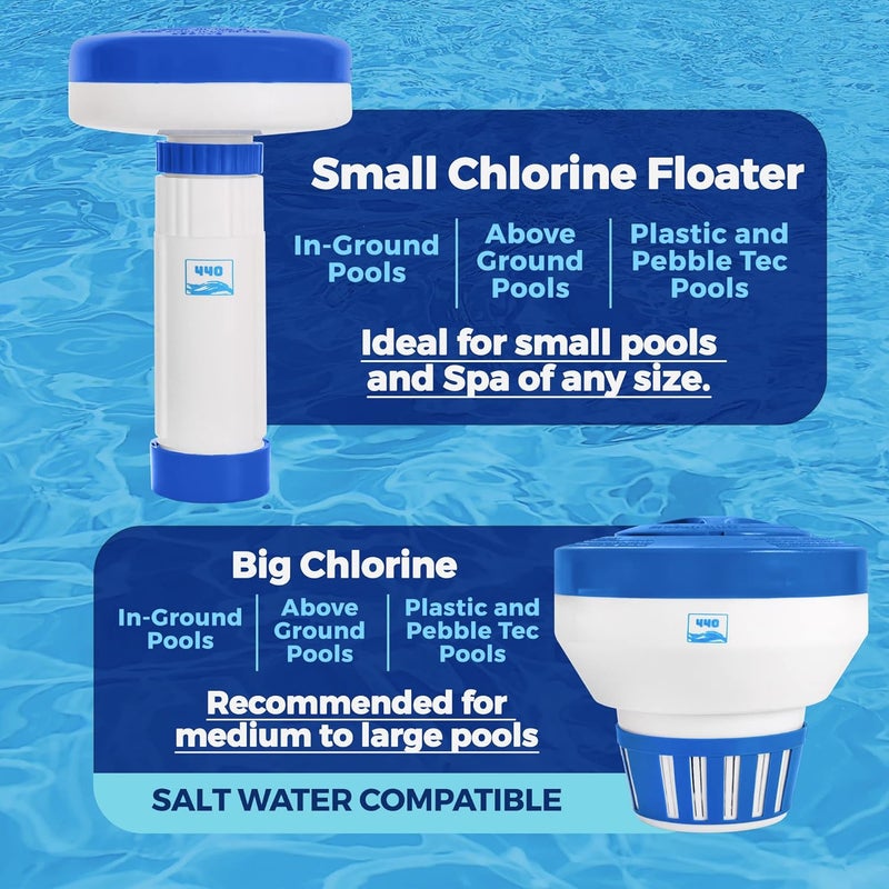 440 Mini Premium Floater Dispenser for Spa, Hot Tub and Small Pools for 1 Inch Chlorine or Bromine Tablets. (Tablets NOT Included) Adjustable Release, from 0 to 13 Flow Control - Image 5