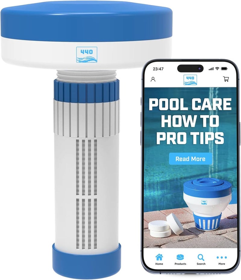 440 Mini Premium Floater Dispenser for Spa, Hot Tub and Small Pools for 1 Inch Chlorine or Bromine Tablets. (Tablets NOT Included) Adjustable Release, from 0 to 13 Flow Control - Image 1