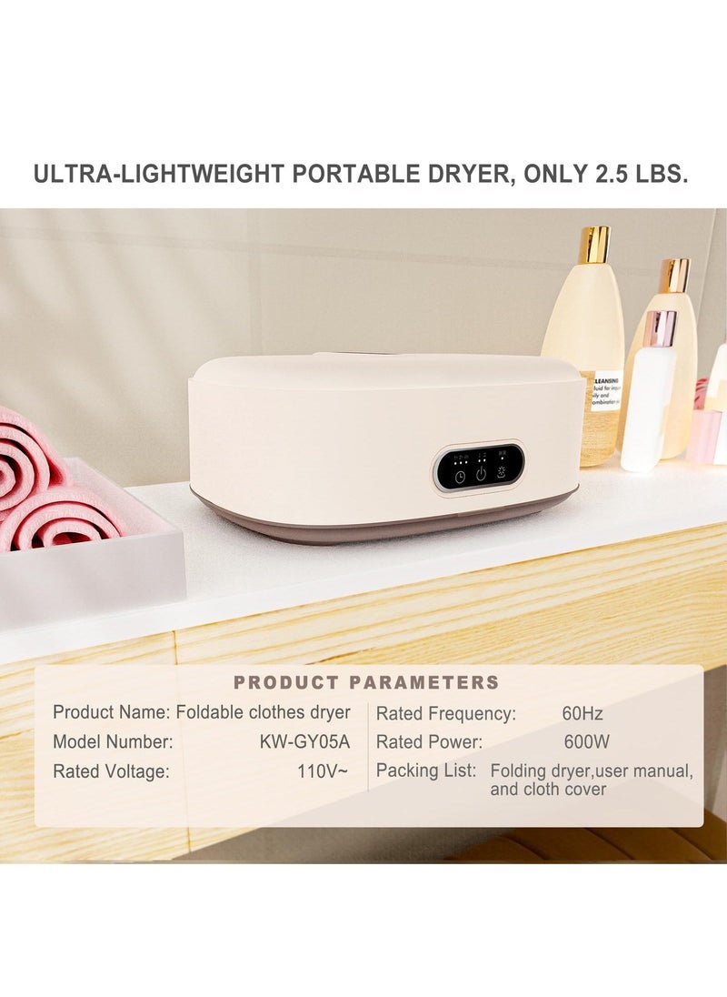 Portable Dryer.mini Dryer Fit Apartment,Travel,Dorm,RV.Portable Dryer Machine For Clothes With Timing Function Equipped,PTC Heating Body.Dryer Bag & Hanger.For Clothes, Underwear,Baby Clothes - Image 5