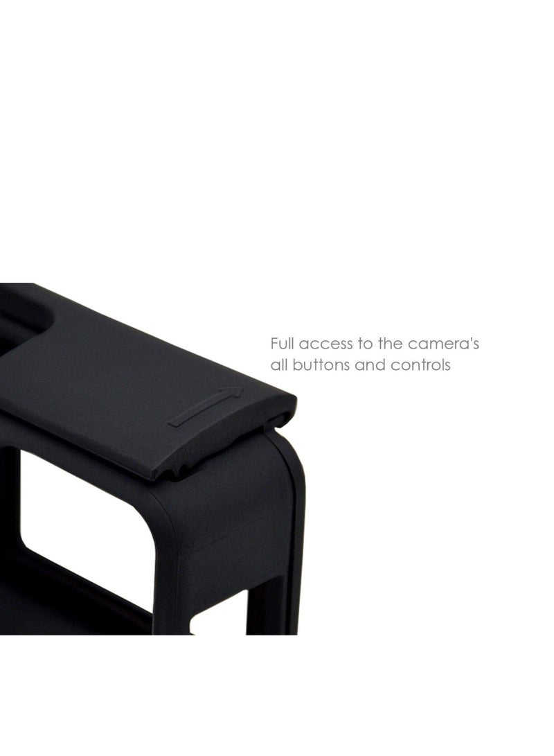 side-opening frame housing case camouflage without side button for gopro hero 5 6 with tripod adapter and screw  - Image 4