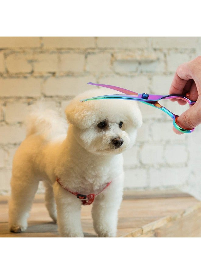 Mogoko Cat Dog Curved Scissors with Safe Round Tip, Stainless Steel Pet Grooming Shears - Image 2