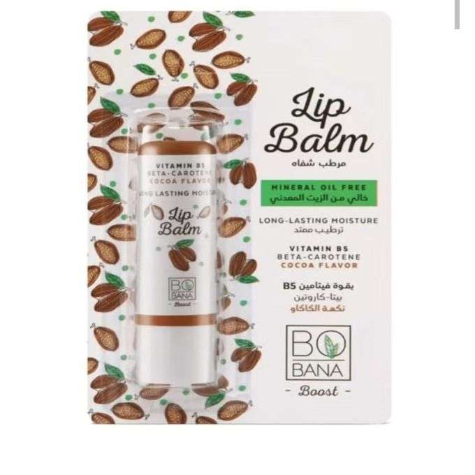 BOBANA Lip Balm Oil Free Cocoa Flavor Vitamin B 5.5g