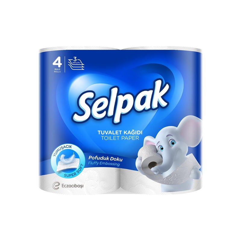 Selpak ورق تواليت - 3 طبقات (4 لفات/عبوة) - Image 1