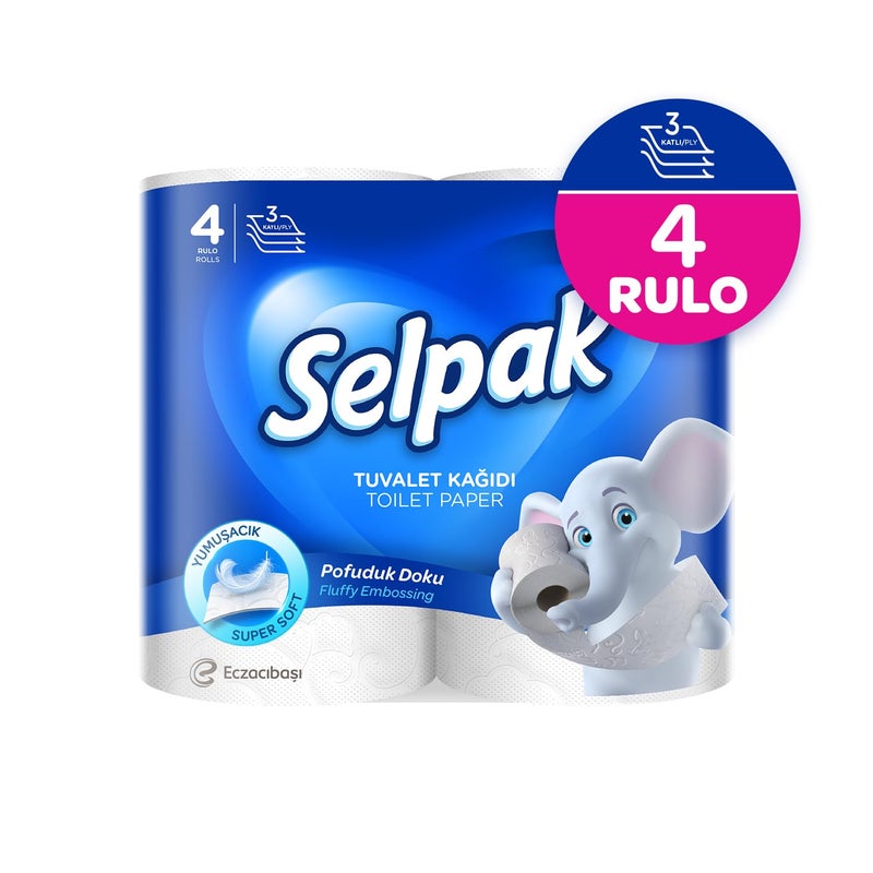 Selpak ورق تواليت - 3 طبقات (4 لفات/عبوة) - Image 2