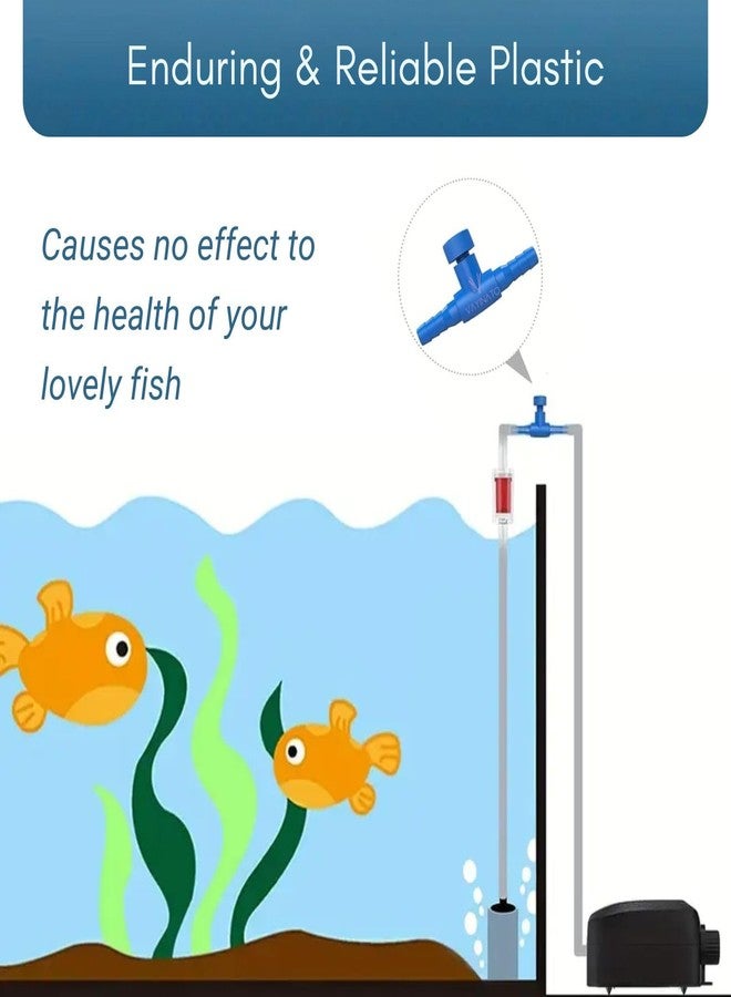 VAYINATO® Aquarium (Random Color) Air Flow Control Valve T Shaped Single Way Plastic Air Flow Control Regulator Aquarium Air Pump Accessories | Easy Installation by Petzlifeworld (Pack of 20) - Image 4