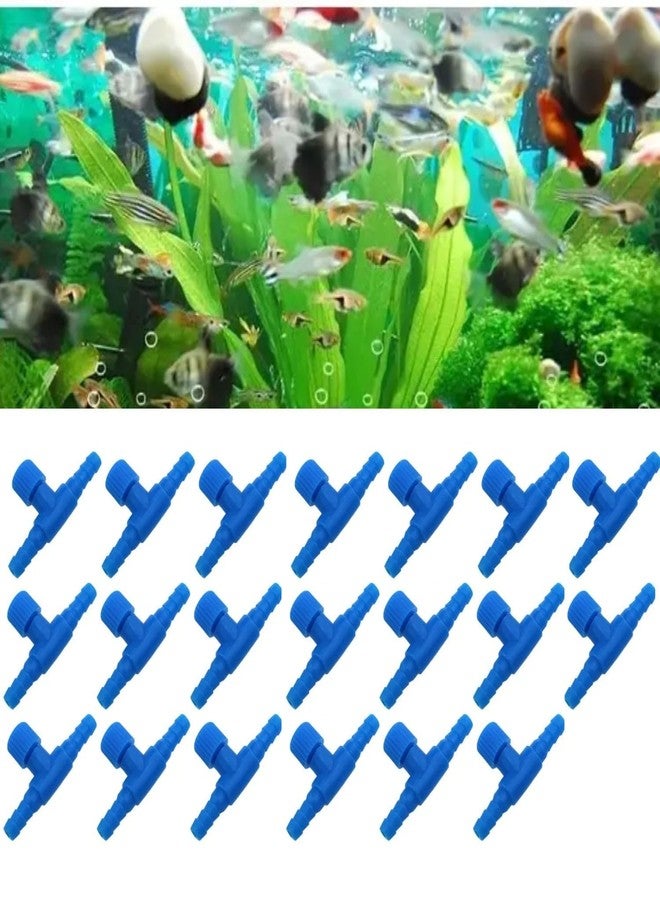 VAYINATO® Aquarium (Random Color) Air Flow Control Valve T Shaped Single Way Plastic Air Flow Control Regulator Aquarium Air Pump Accessories | Easy Installation by Petzlifeworld (Pack of 20) - Image 1