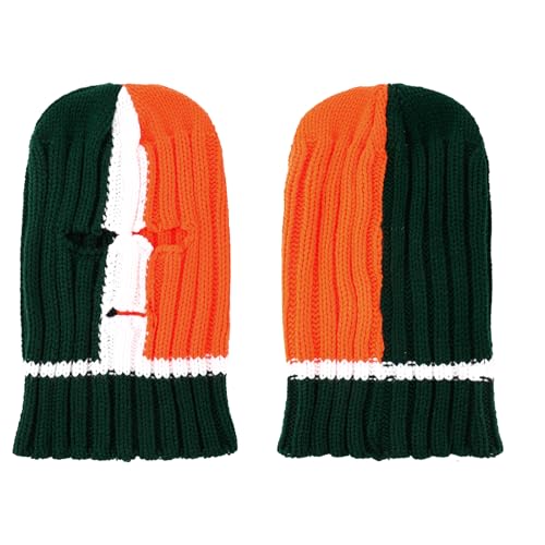 SockFrenzy Crazy Irish Flag Tricolor Balaclava Crochet Hat Music Festival Halloween mask - Image 4