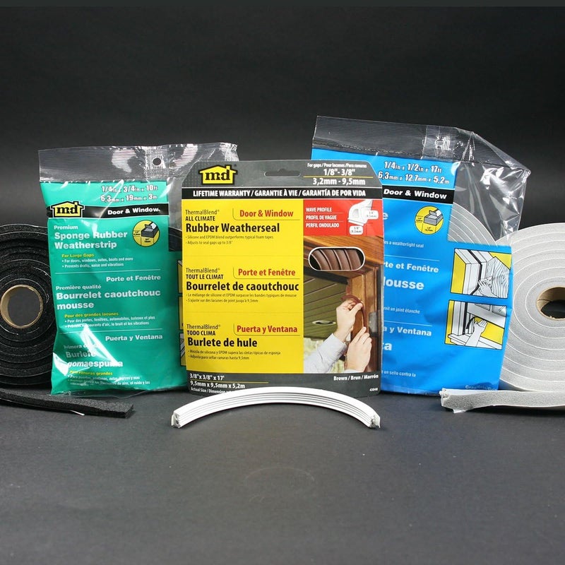 M-D Building Products Premium Weather-Strip, 3/4 in W X 10 Ft L X 1/4 in T, Black - Image 2