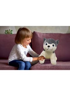 Toto Toys Plush Puppy With Ty Eyes- Black And Grey  Size 35  - Image 4