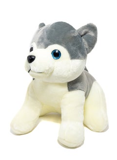 Toto Toys Plush Puppy With Ty Eyes- Black And Grey  Size 35  - Image 2