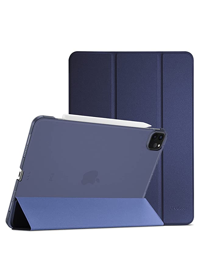 Procases ProCase iPad Pro 12.9 Case 2022/2021/2020/2018, Slim Stand Hard Back Shell Smart Cover for iPad Pro 12.9 Inch 6th Generation 2022/5th Gen 2021/4th Gen 2020/3rd Gen 2018 -Navy - Image 1