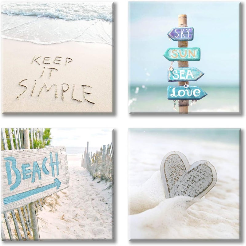UTOP-art Beach Canvas Wall Art Set - Image 1