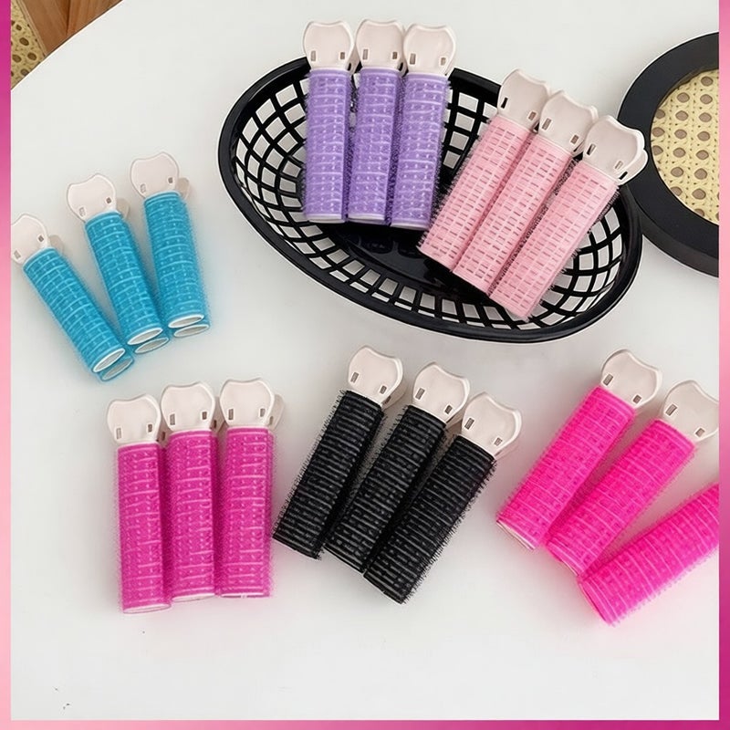 Hair fluffy artifact head hair root fluffy clip hair top skull top fluffy hair clip curly hair fixed seamless bangs clip 2 blue [bags] - Image 1