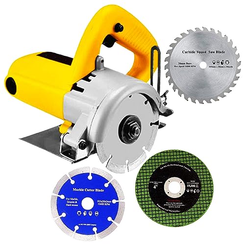 MLD 1050W Marble Cutter Machine 11000 RPM Multipurpose 110mm Capacity Tile Cutting Professional Stone Cut Tool With 3 Pcs Wheels/Discs for Cutting Wood/Metal/Brick/Marble - Image 1