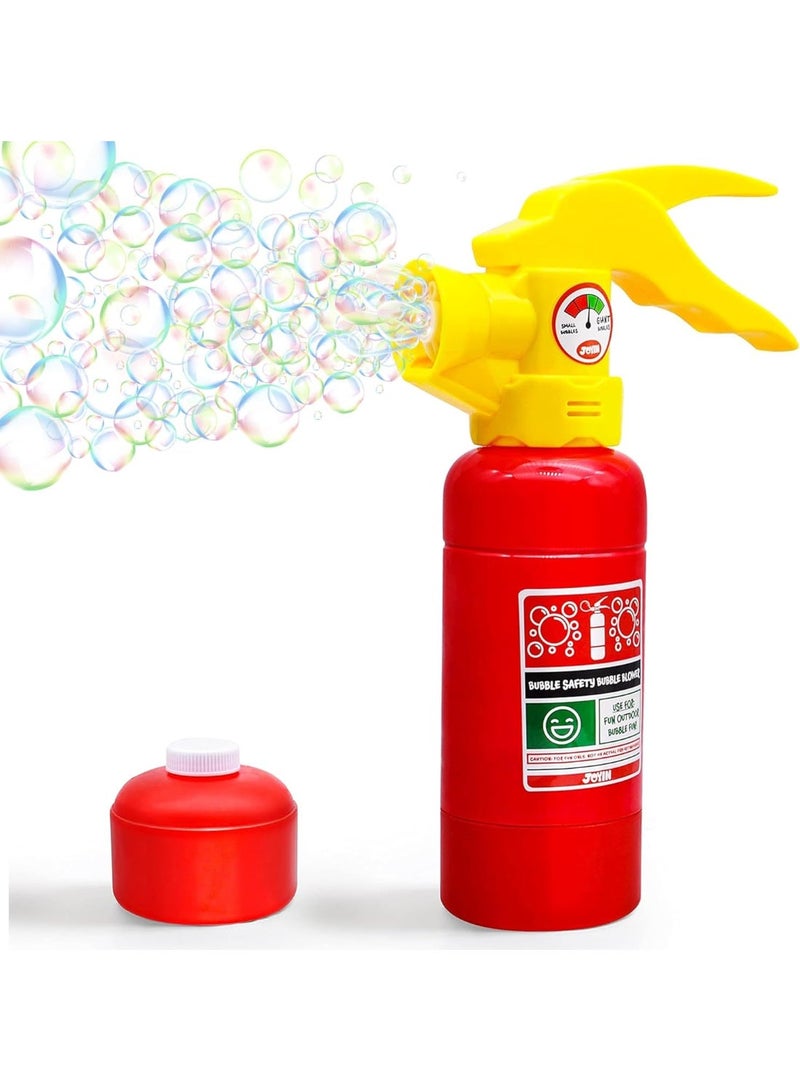 Automatic Bubble Maker Fire Extinguisher design Bubble Blower Machine with Bubble Solution (230 ml) for Kids, Indoor and Outdoor Play, Summer Themed Party fun and Birthday Gift - Image 1