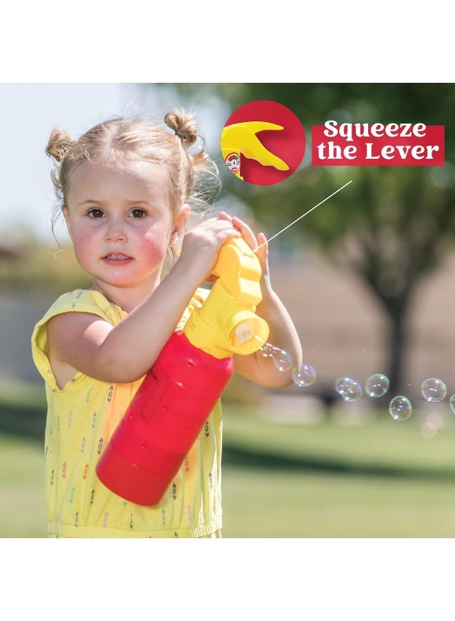 Automatic Bubble Maker Fire Extinguisher design Bubble Blower Machine with Bubble Solution (230 ml) for Kids, Indoor and Outdoor Play, Summer Themed Party fun and Birthday Gift - Image 2