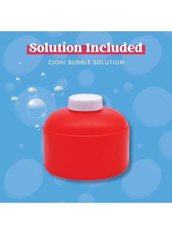 Automatic Bubble Maker Fire Extinguisher design Bubble Blower Machine with Bubble Solution (230 ml) for Kids, Indoor and Outdoor Play, Summer Themed Party fun and Birthday Gift - Image 4