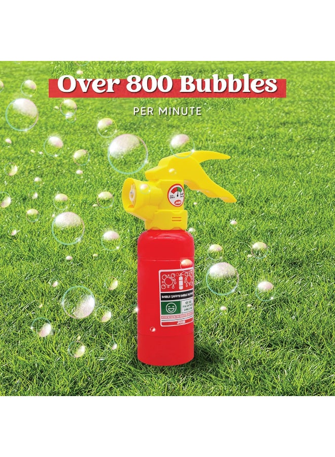 Automatic Bubble Maker Fire Extinguisher design Bubble Blower Machine with Bubble Solution (230 ml) for Kids, Indoor and Outdoor Play, Summer Themed Party fun and Birthday Gift - Image 5