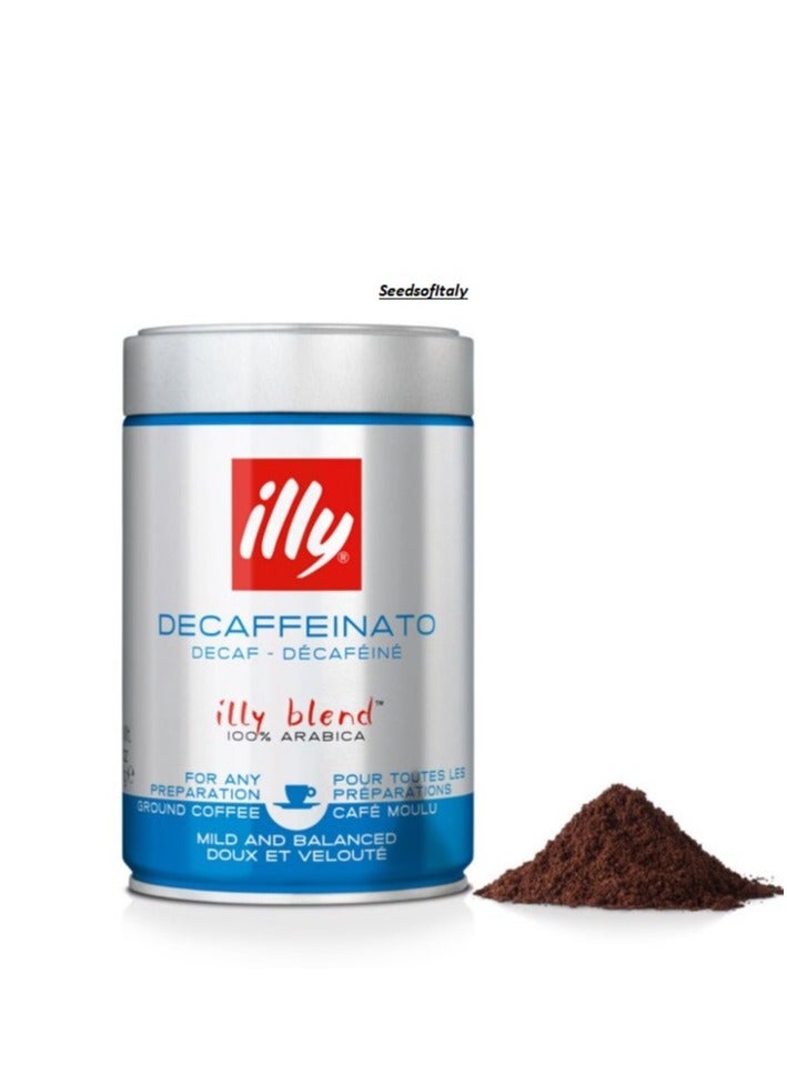 illy illy Decaffeinato Ground Coffee Can 250g  - Image 1