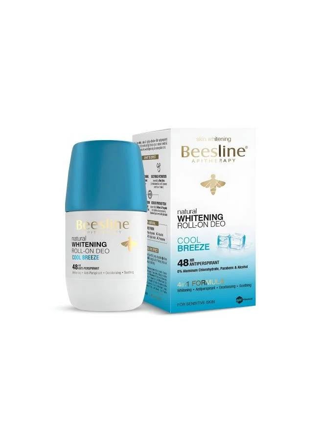 Beesline Cool Breeze Whitening Roll-On Deodorant White/Blue 50ml - Image 1