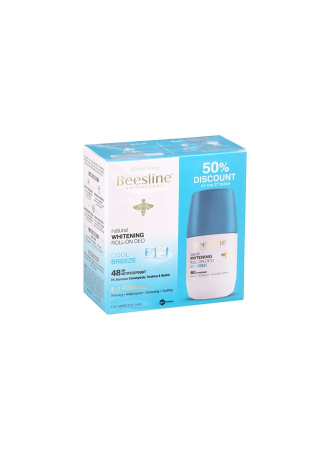 Beesline Cool Breeze Whitening Roll-On Deodorant White/Blue 50ml - Image 2