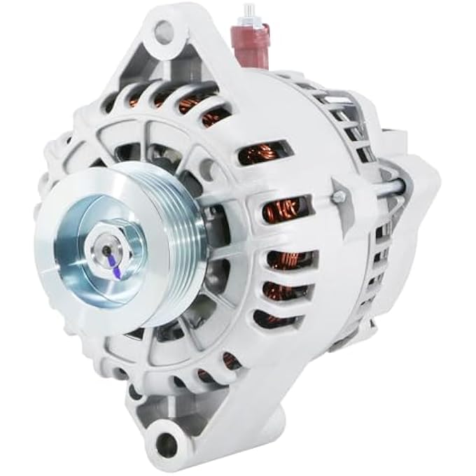 BDELI New Alternator Replacement 110 AMP for 2001 2002 2003 2004 Ford Mustang V6 3.8L, 2004 Mustang V6 3.9L, 1R3U-AA 1R3U-AB 1R3U-AC 1R3U-AD AFD0075 400-14048 400-14165 40014048R 8266N - Image 1