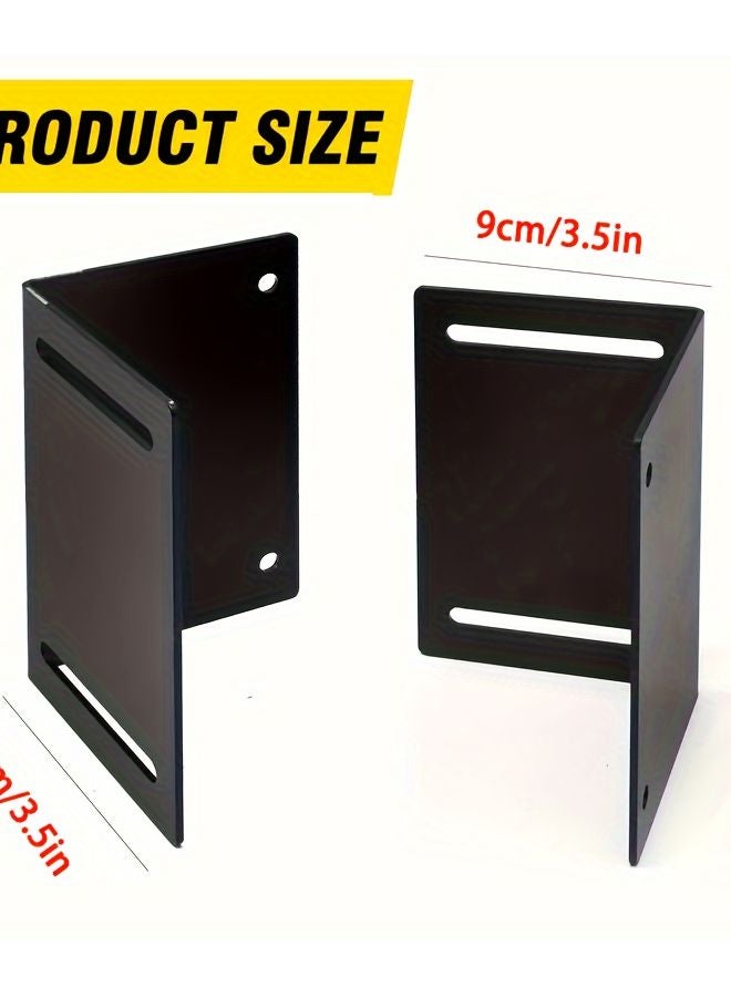 أجهزة حماية للأعمدة المربعة القابلة للتعديل - هيكل حديدي أسود - حماية أثاث الحدائق - مجموعة واحدة - Image 4