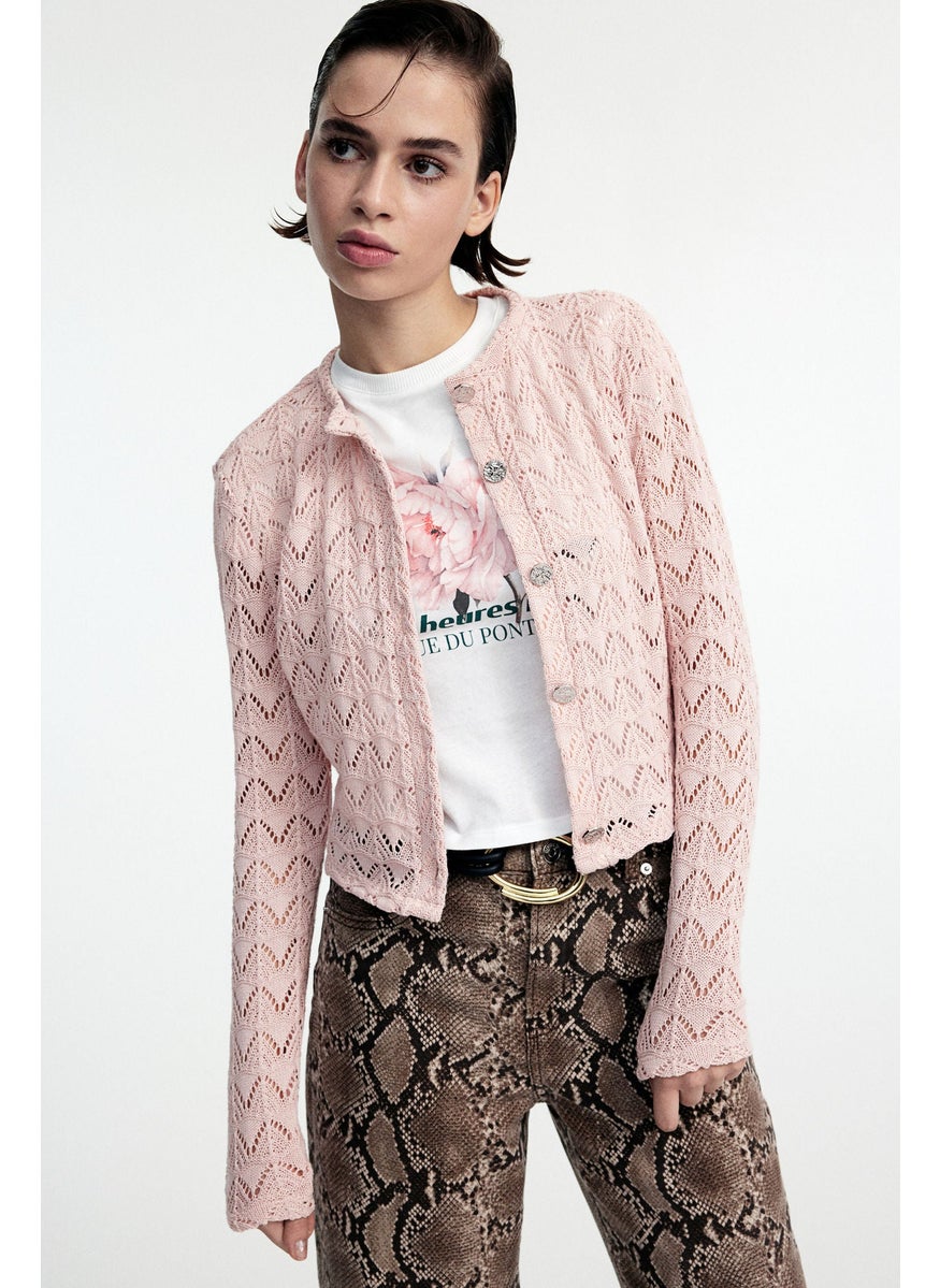 H&M Pointelle-Knit Cardigan  - Image 1