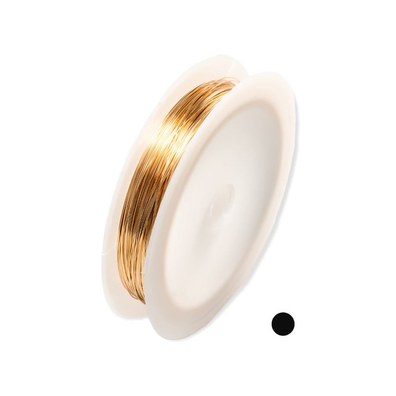 26 Gauge 1420 Yellow Gold Filled Wire Half Hard Round 14K Gold Filled Made in USA 1 Ounce 76FT by CRAFT WIRE