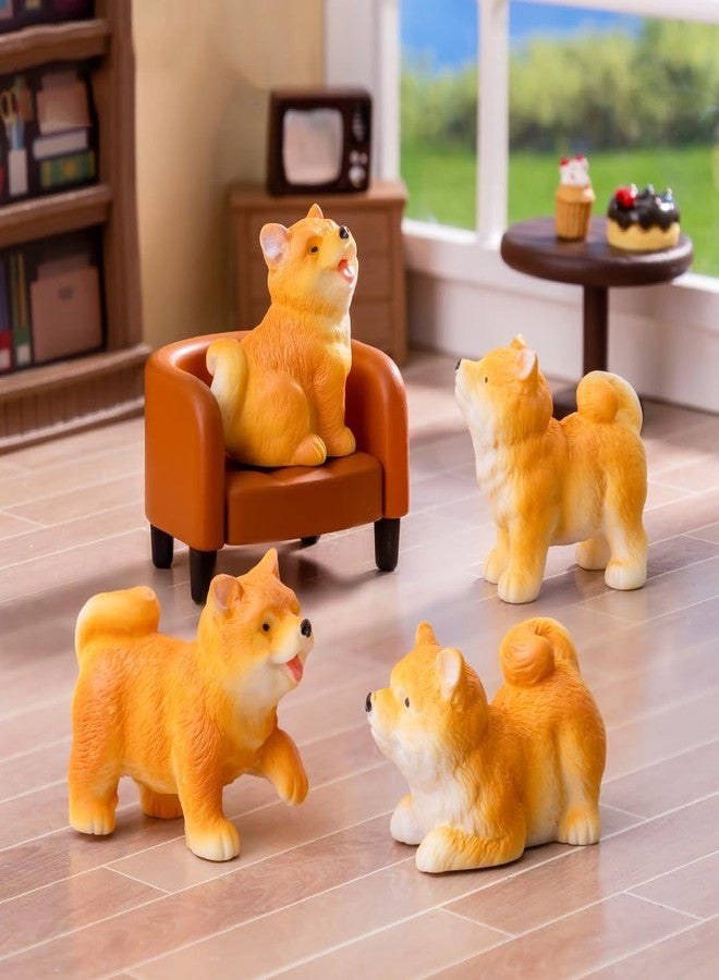TSCVPJL Mini Resin Dogs, DIY Shiba Inu and Dog Poop Funny Decorations, Cute Shiba Inu Gifts, Mini Dog Figurines for Dollhouse Office Car Dashboard Decorations (Set of 6 Dogs+Poop) - Image 4