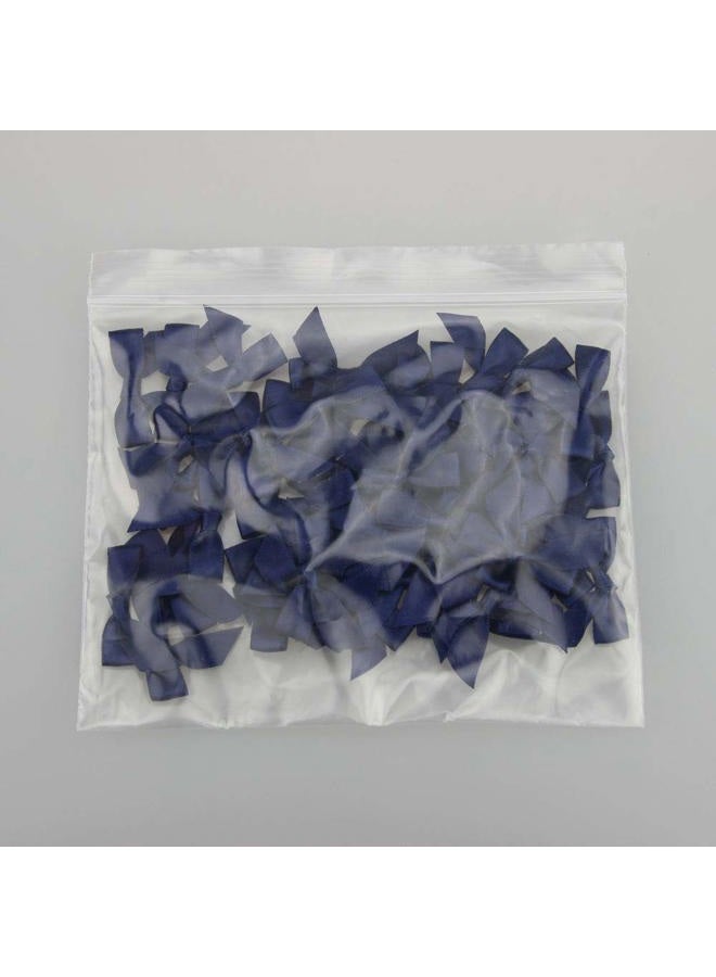 7Rainbows 50pcs Boutique 1.5" Navy Blue Satin Ribbon Mini Bows for Craft Sewing Scrapbooking Wedding and Gift Wrapping - Image 4