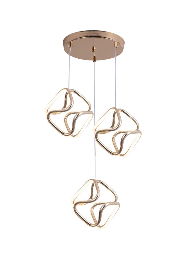 Best Power Modern LED 3 Lamps Chandelier 6889-3 with 3 Dimmable Lighting Levels, 75cm Adjustable Length, 124Watt – Elegant LED Ceiling Light for Living Room, Dining Room, and Hallway - Image 2