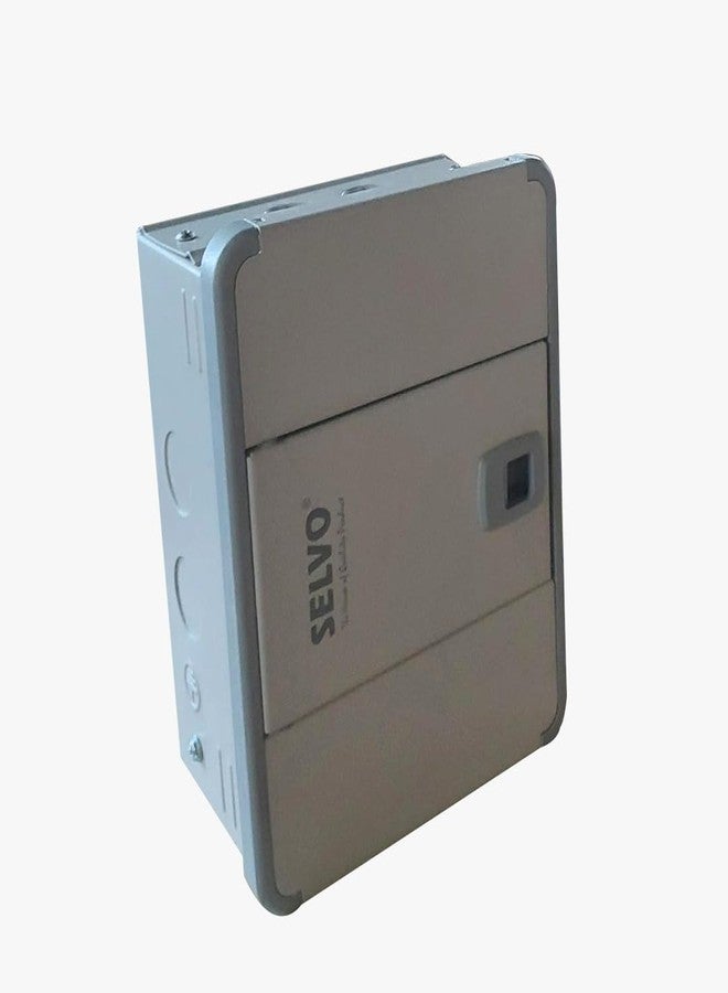 SELVO 4 Way SUN Series SPN Double Door Distribution Board | Metal MCB DB Box | Powder Coated Rust Proof | Wall Mounted | Safe & Durable Electrical Enclosure - Image 1