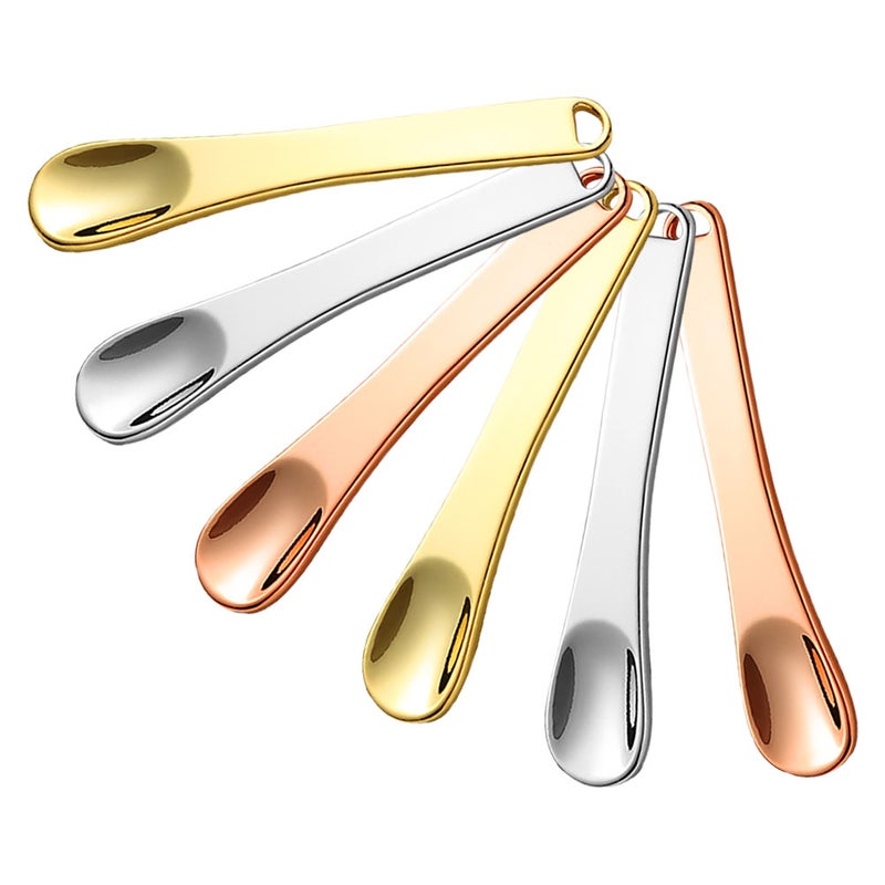 12 pcs Cosmetic Spatula: Mini Eye Cream Spatula - Zinc Alloy Skincare Spoon Tool Spoon For Lotions Cream Moisturizers - Image 4