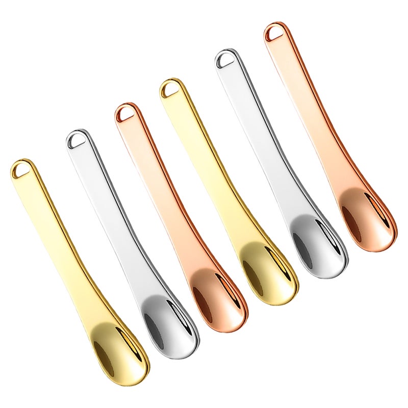 12 pcs Cosmetic Spatula: Mini Eye Cream Spatula - Zinc Alloy Skincare Spoon Tool Spoon For Lotions Cream Moisturizers - Image 2