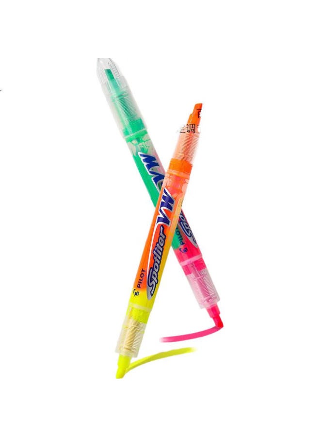 Pilot Dual-Tip Marker Pen, Straight Liquid Fluorescent Pen, Student Stationery, Svw-15Sl Dual-Tip Fluorescent Pen-Yg, 3Mm, Yellow/Green, Single Pen - Image 2