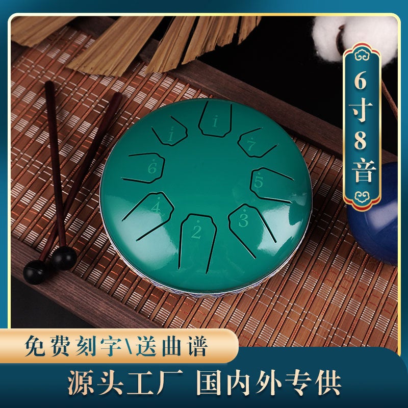 Generic Ethereal Drum 6-Inch 8-Tone Lotus Percussion Lake Blue 
