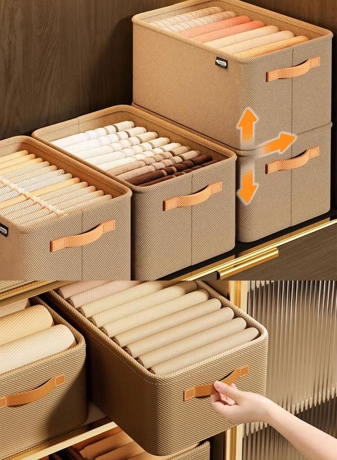 Folding Storage Box, Wardrobe Closets Organizers,Large Foldable Closet Storage,Closet Storage Box with Carrying Handles Thickened Steel Frame Toy Organizer Box for All Clothing, Household Sundries Foldable Storage Bins for Toys, Books, Home Supplies - Image 3