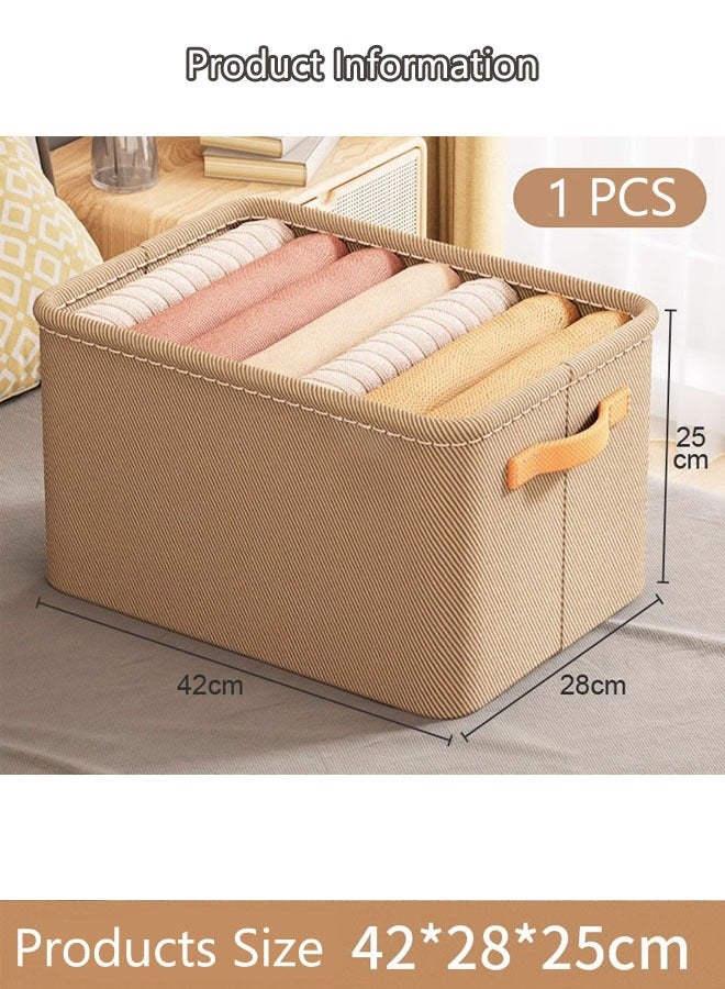 Folding Storage Box, Wardrobe Closets Organizers,Large Foldable Closet Storage,Closet Storage Box with Carrying Handles Thickened Steel Frame Toy Organizer Box for All Clothing, Household Sundries Foldable Storage Bins for Toys, Books, Home Supplies - Image 2